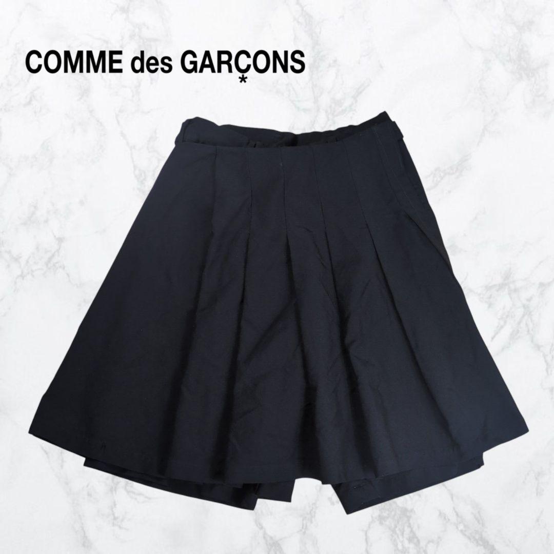 【希少】ブラックコムデギャルソン プリーツ エステルラップショートパンツ