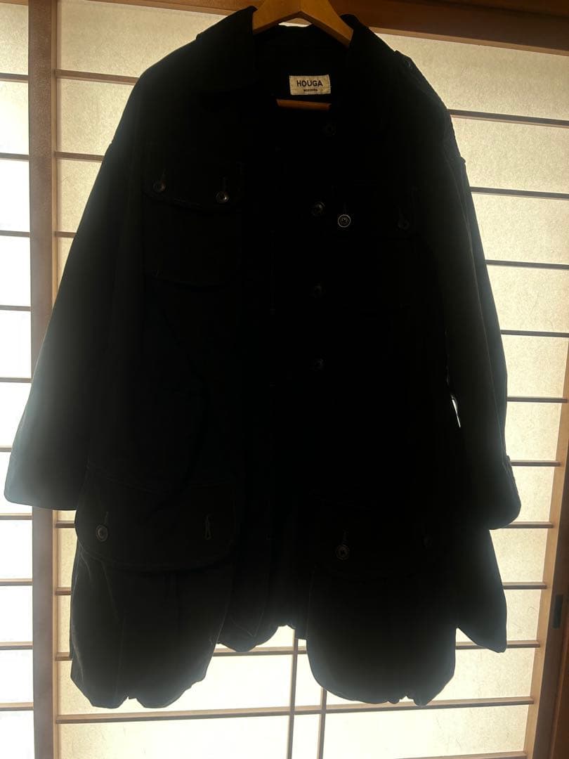 芦*屋様 最終値下げ価格HOUGA ブラックルックフォワードコート