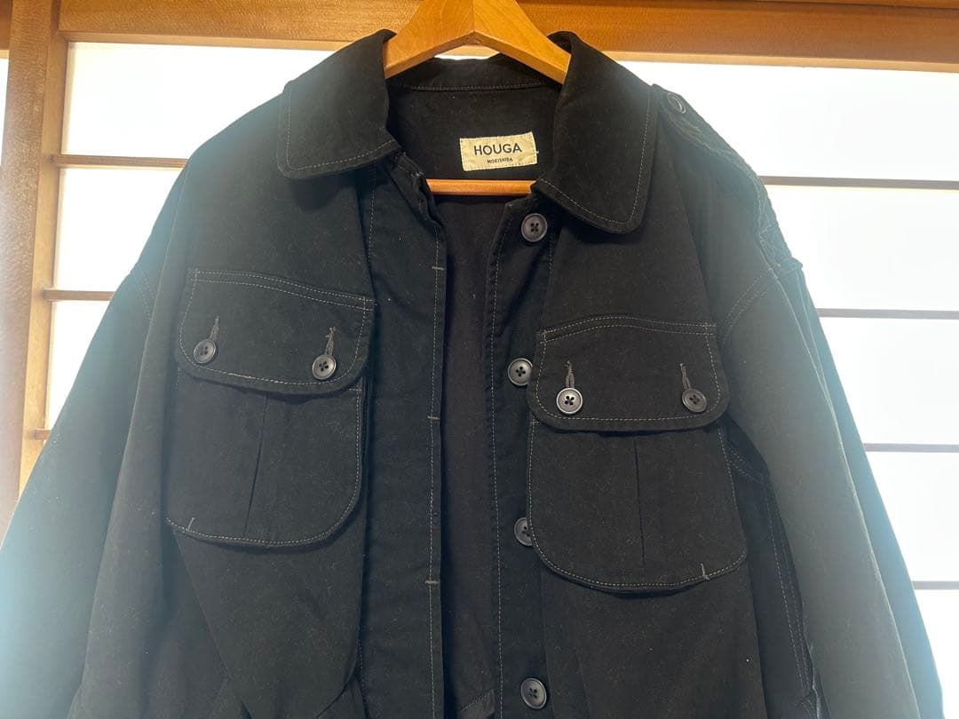 芦*屋様 最終値下げ価格HOUGA ブラックルックフォワードコート