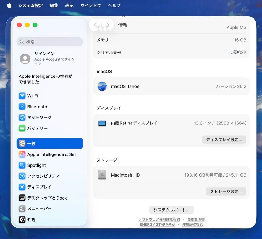 MacBook Air M3 256GB 16GB オフィス認証済