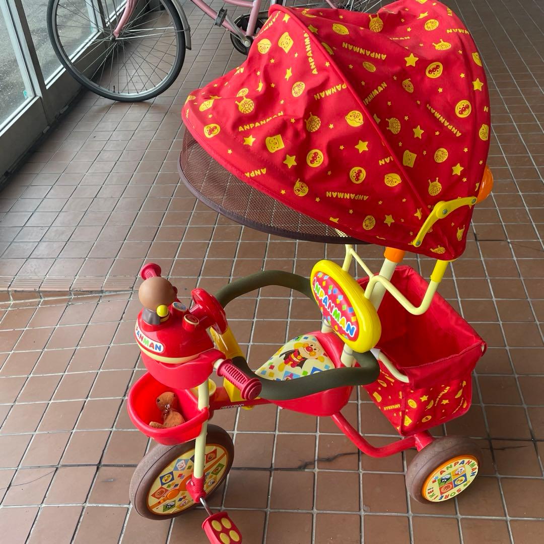 【中古】三輪車　アンパンマン　デラックスR