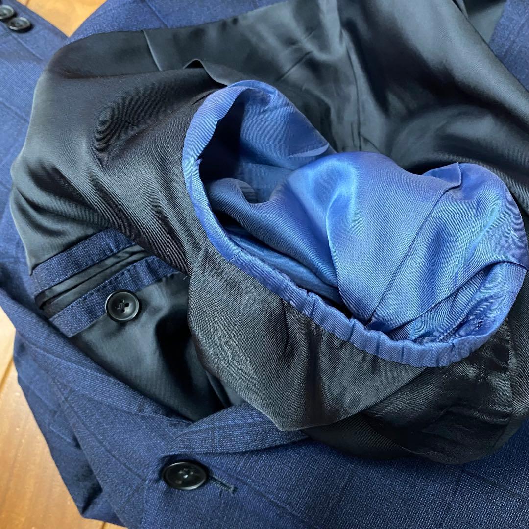 美品　スーツセレクト　3ピース　ジャケット　パンツ　ジレ　上下　セットアップ
