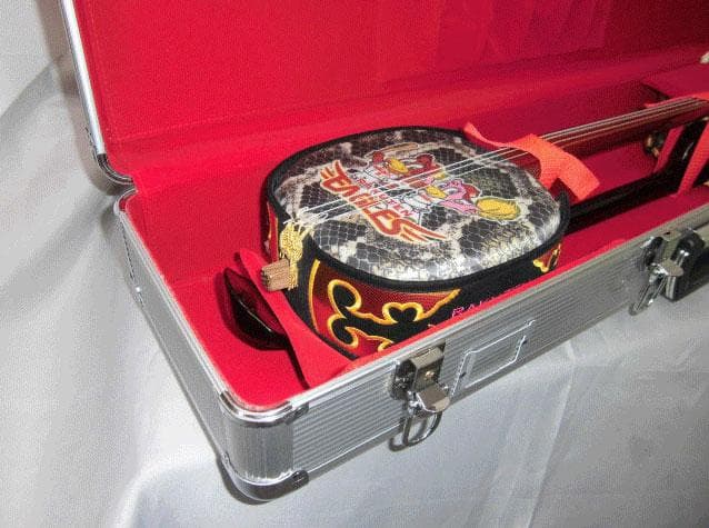 (送料無料)12.000円　沖縄三線専用　二丁入アルミハードケース