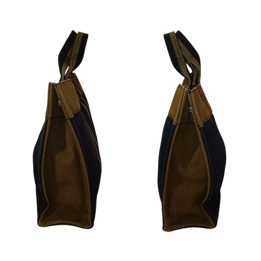 美品 正規品 HERMES エルメス ハンドバッグ フールトゥ キャンバス 黒