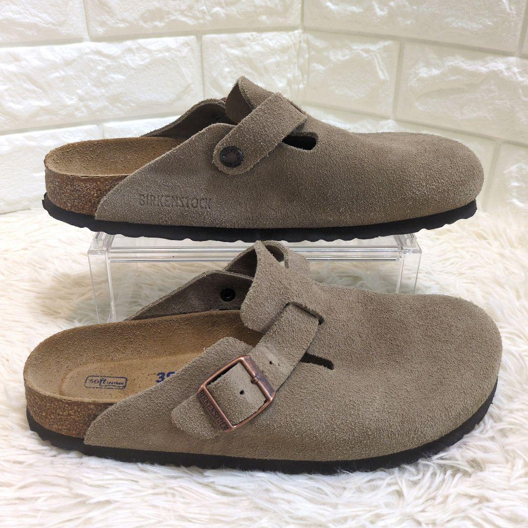 ビルケンシュトック ボストン サンダル ベージュ 39 25.0cm スエード