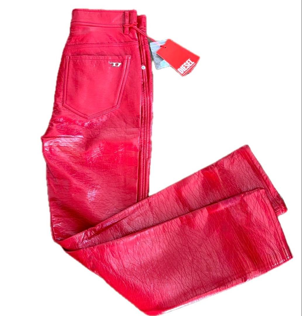 【新品】DIESEL ディーゼル P-ARCY フェイクレザー　 赤 26