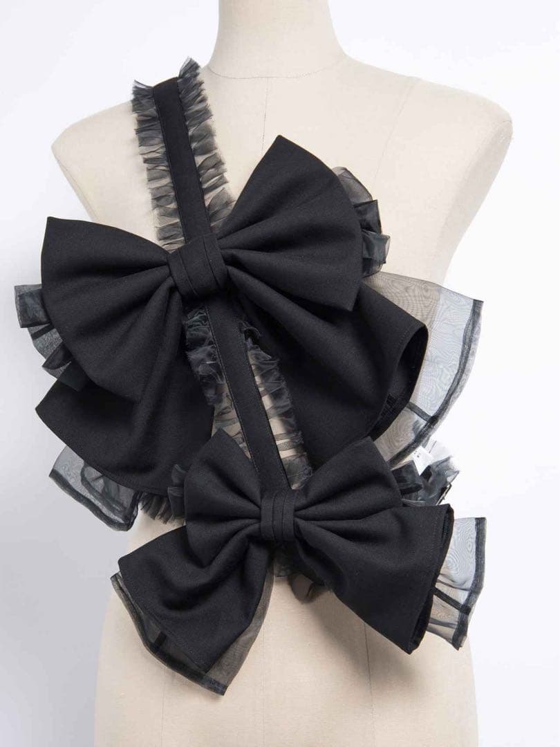 noir kei ninomiya リボンハーネス　黒　フリル