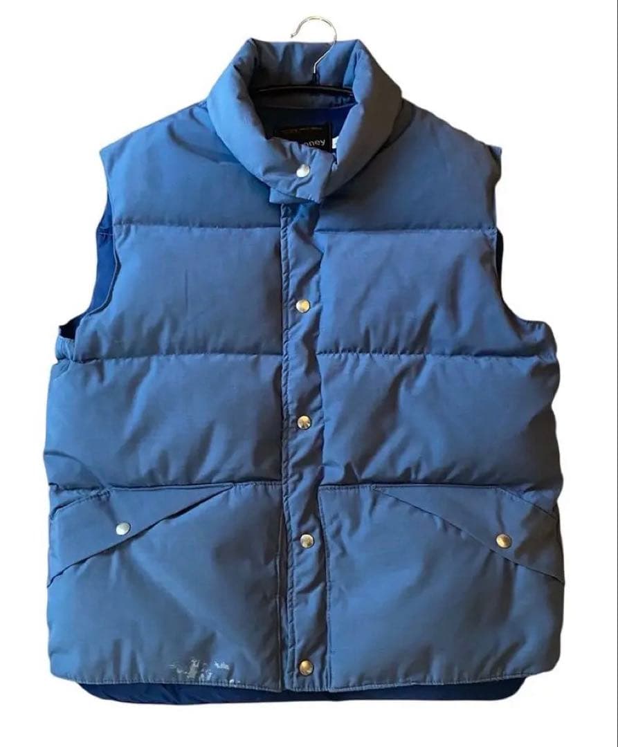 古着 70s.80'S JCPENNY ハイネック ダウンベスト スナップボタン