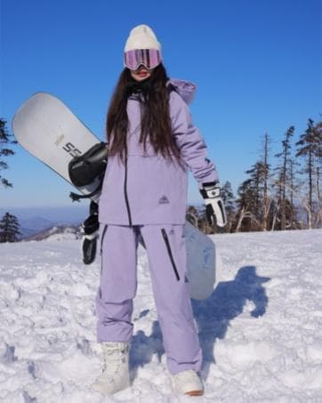 スキーウェア セットアップ L 紫 上下セット レディース パープル