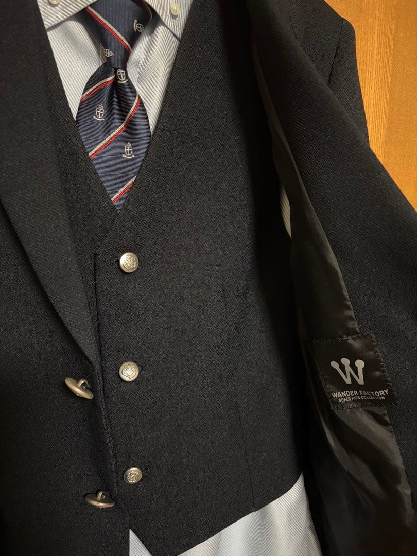 卒業式　男の子　ネイビー スーツ　160