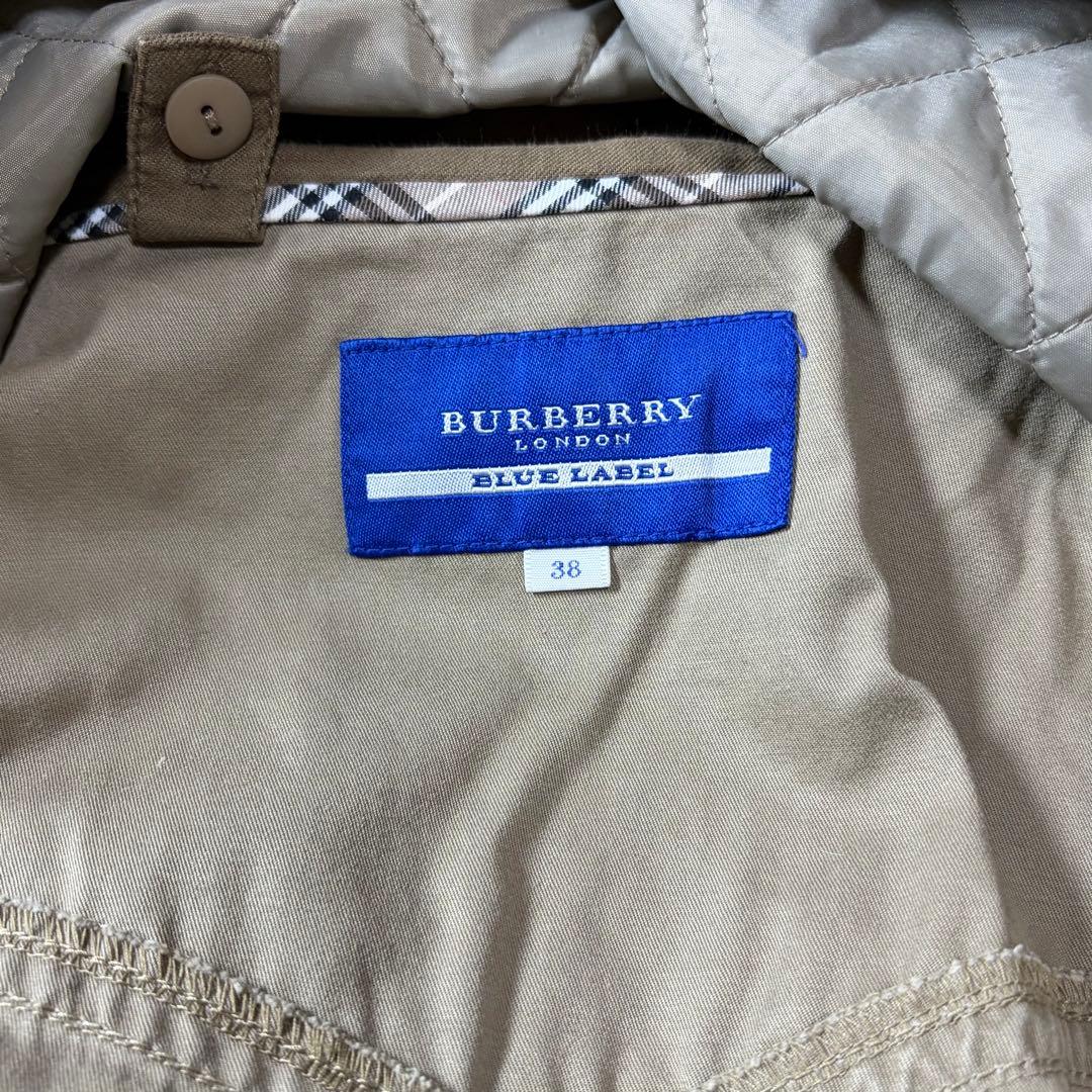 バーバリーブルーレーベル モッズコート 38 ノバチェック ライナー付