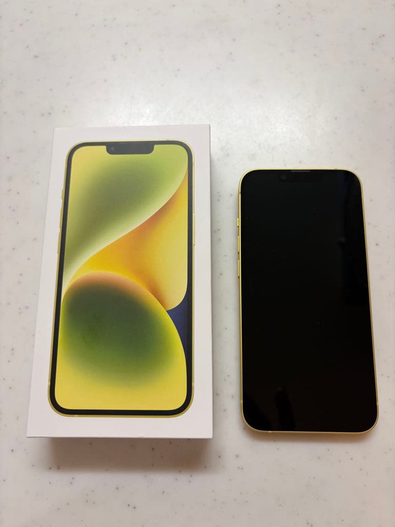 Apple iPhone 14 イエロー 本体　美品　ケース付