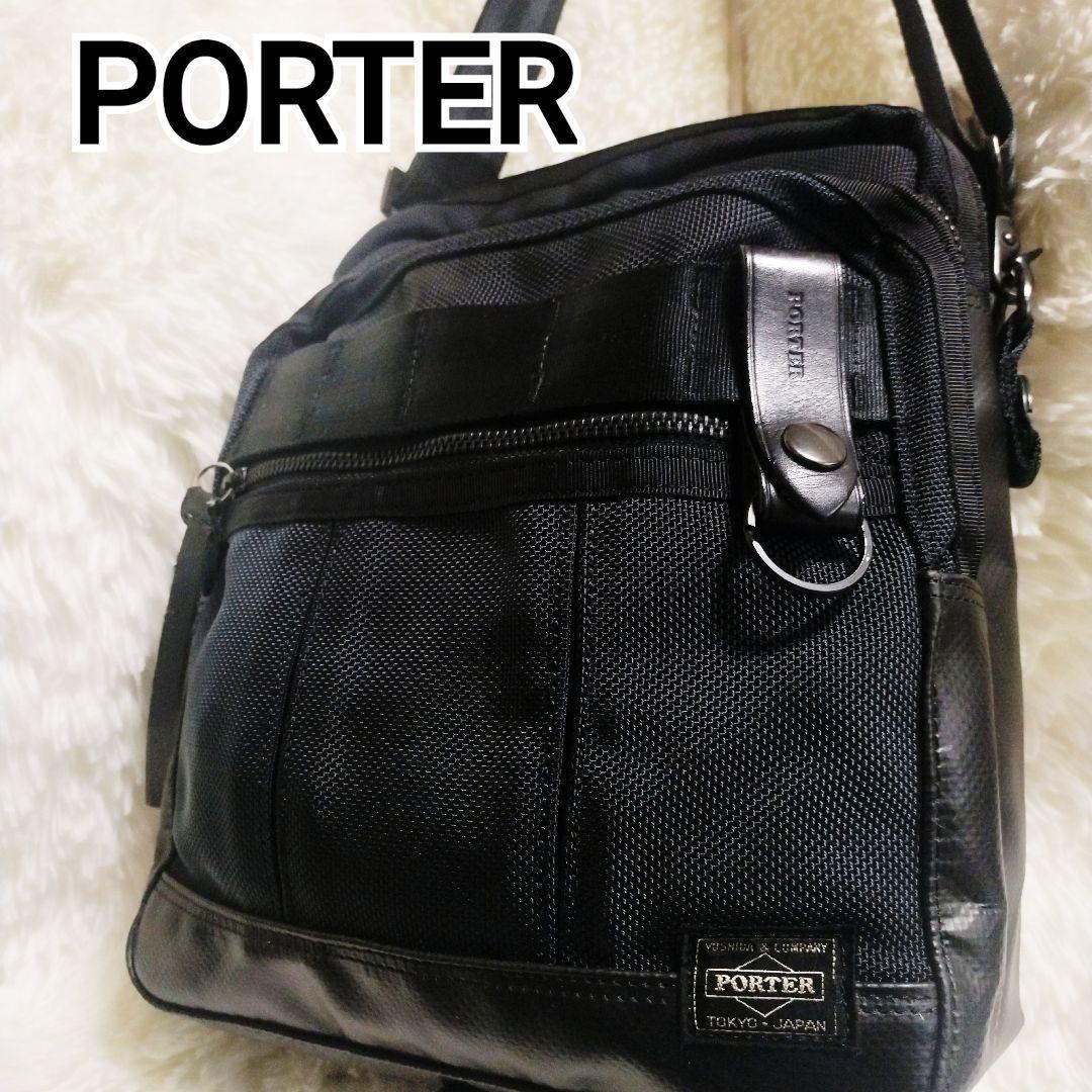 PORTER HEAT ヒート ショルダーバッグ ブラック ポシェット
