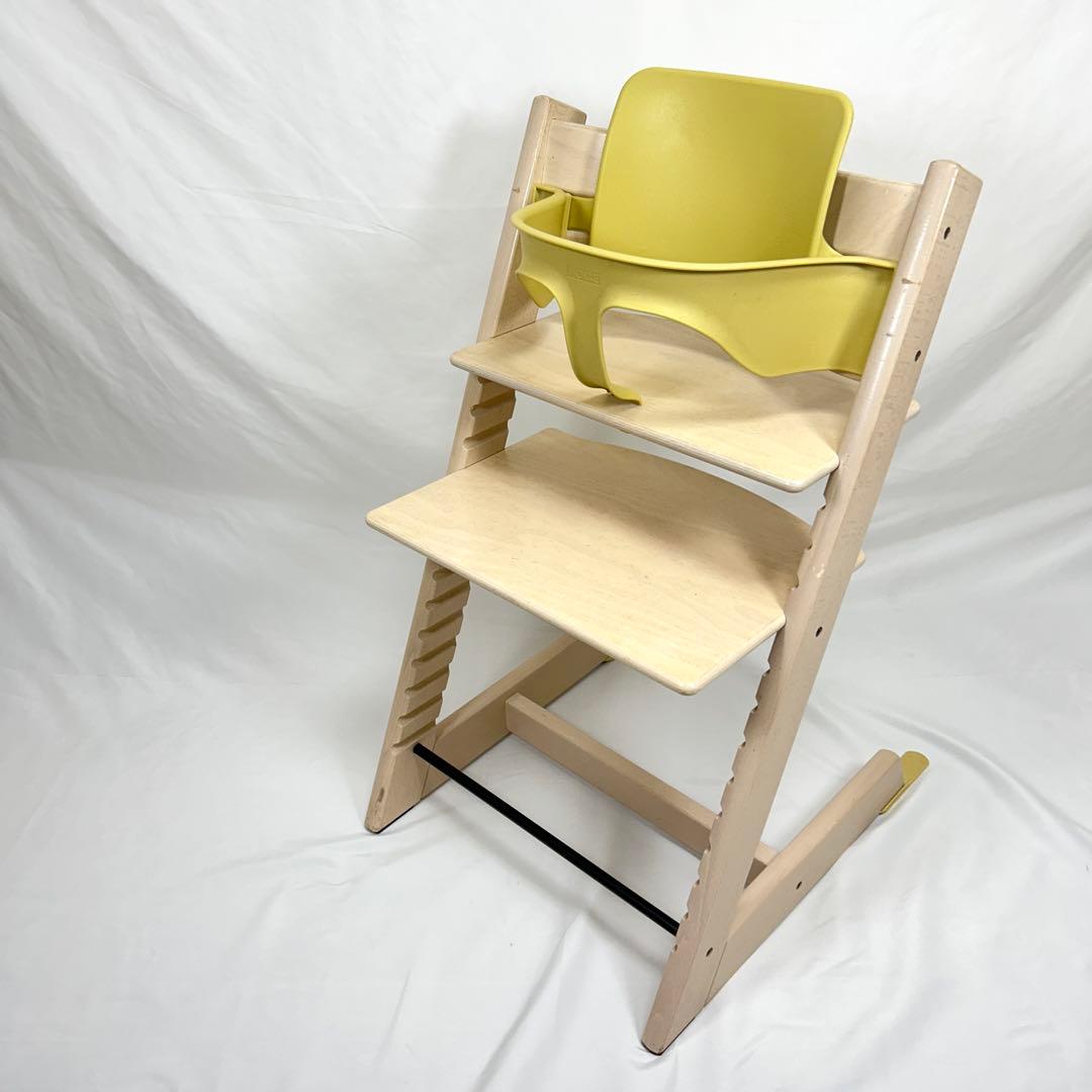 ストッケ トリップトラップ ホワイトウォッシュ ベビーセット付き No.4〜