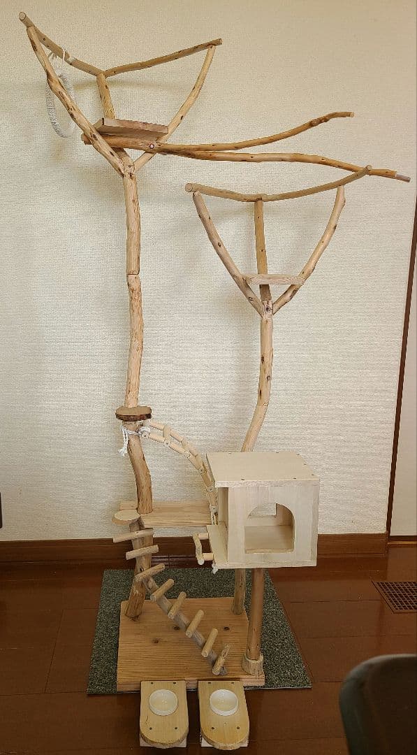 ① ぽこなつページ　バードアスレチック　ハンドメイド　流木