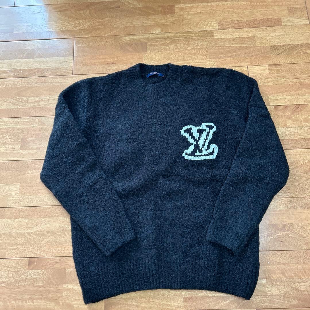 LOUIS VUITTON ルイヴィトン LV インターシャ クルーネック M