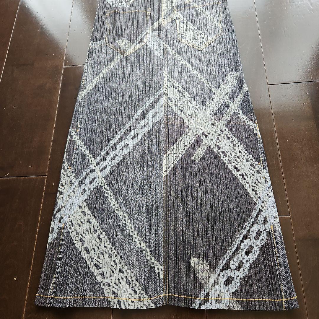 PLEATS PLEASE デニム転写ワンピース サイズ2