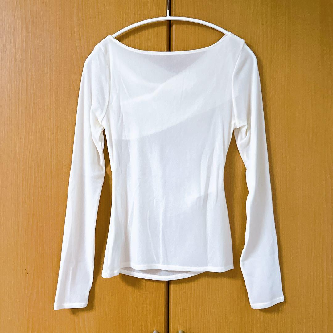 【美品】アシメドレープフロッキーチュールトップス アイボリー フレイアイディー