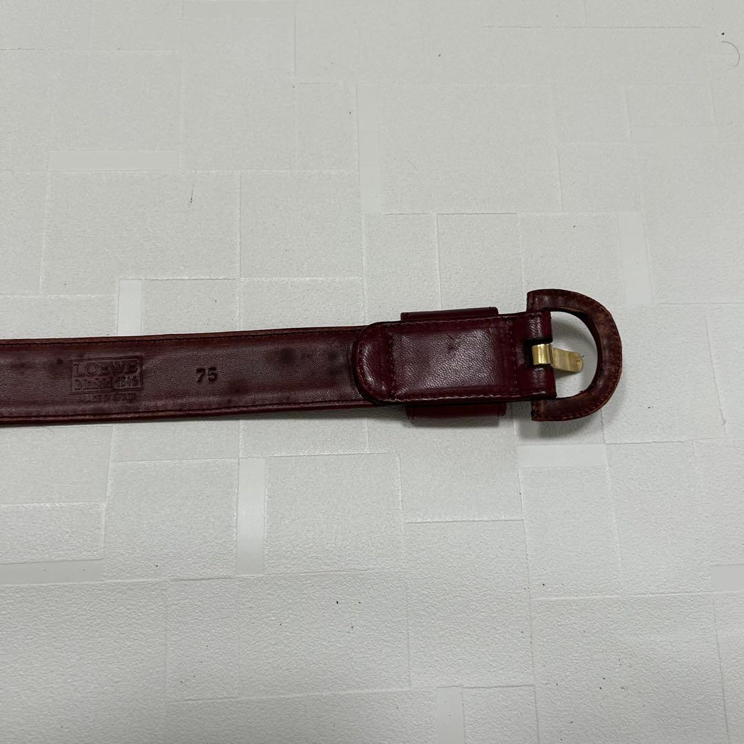 LOEWE ロエベ　ベルト　アナグラム　ボルドー