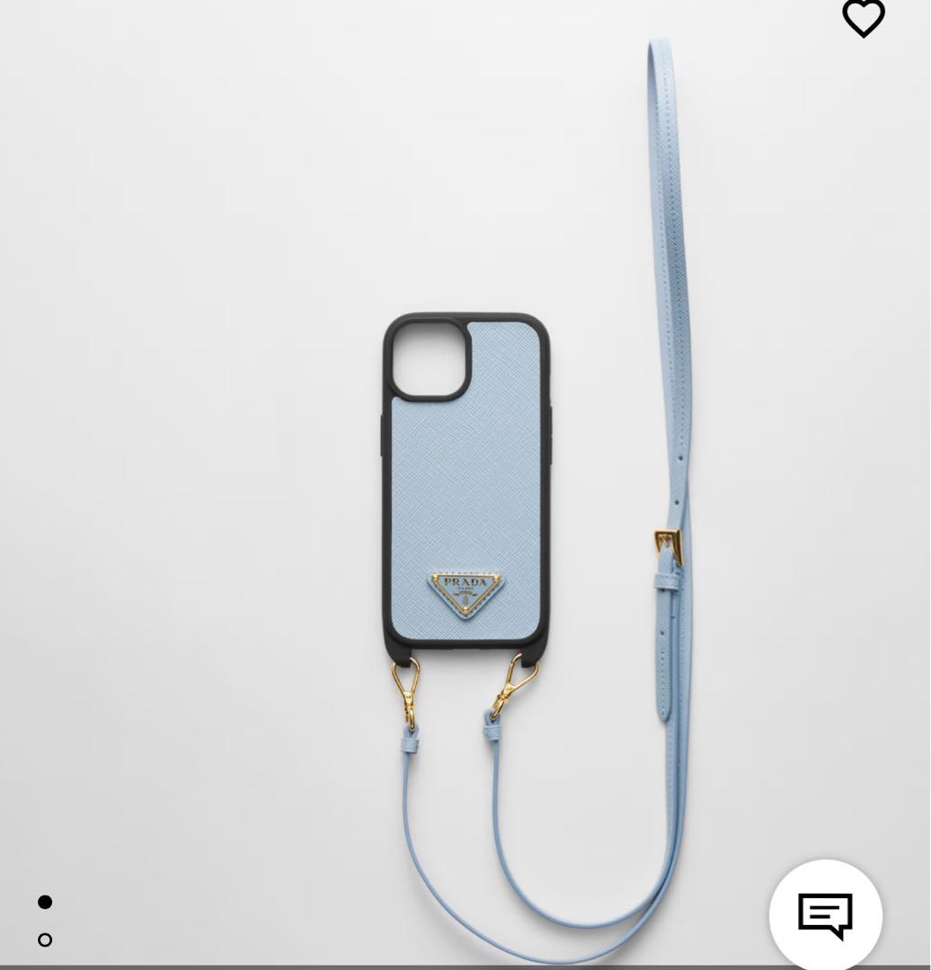 値下げPRADA サフィアーノトライアングル スマホショルダー iPhone15