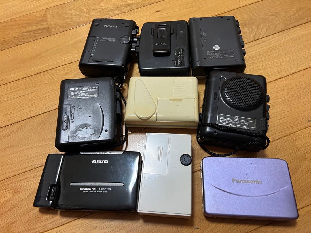 ジャンク品 SONY AIWA Panasonic カセットレコーダなど 9個