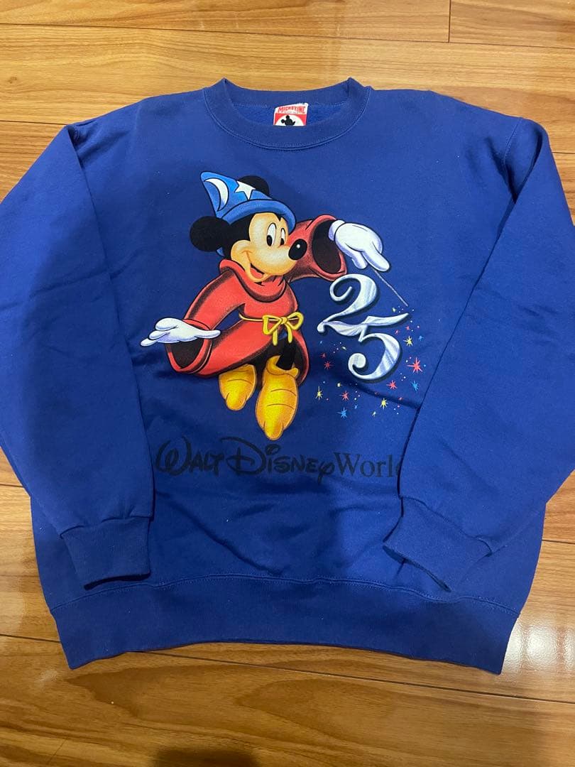 USA製 Disneyファンタジアミッキー 25周年スウェット青 90s