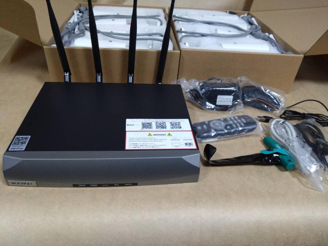 防犯カメラ ネットワークワイヤレスシステム 3K画素カメラ8台・録画機セット