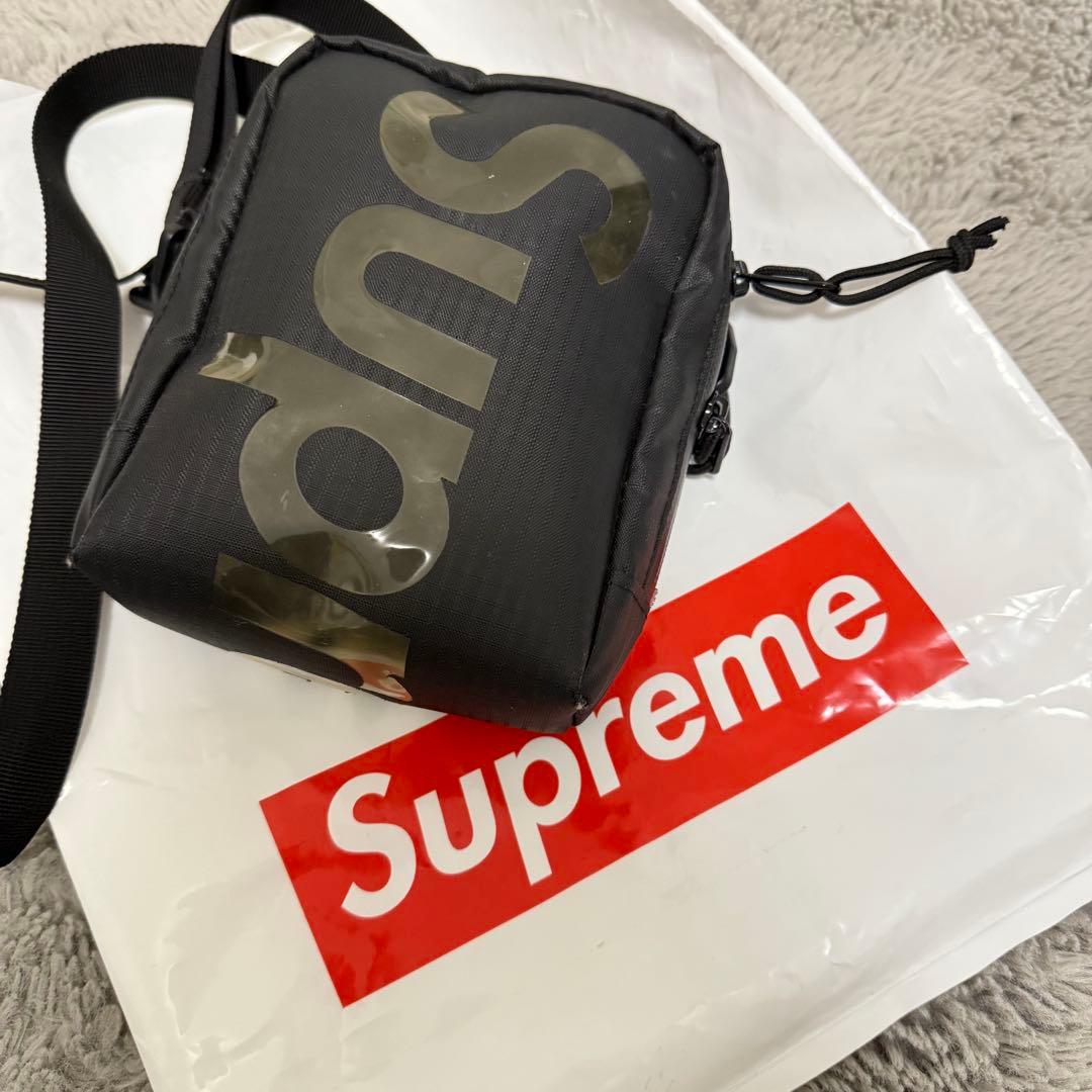 Supreme ブラック ショルダーバッグ バック シュプリーム ミニバッグ