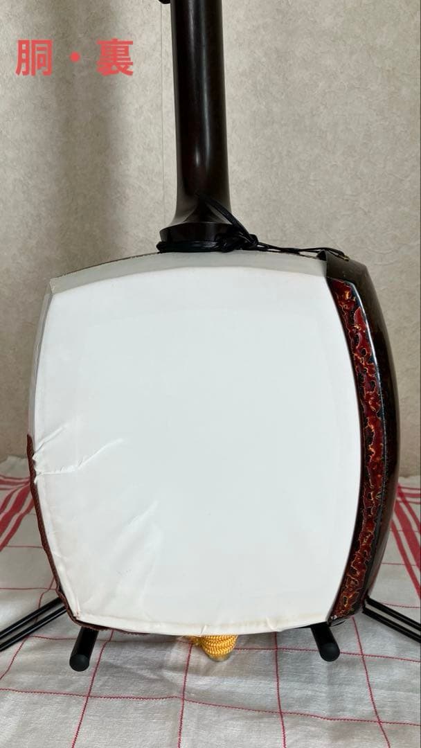 バ*友様 津軽三味線 太棹 紅木 人工皮革