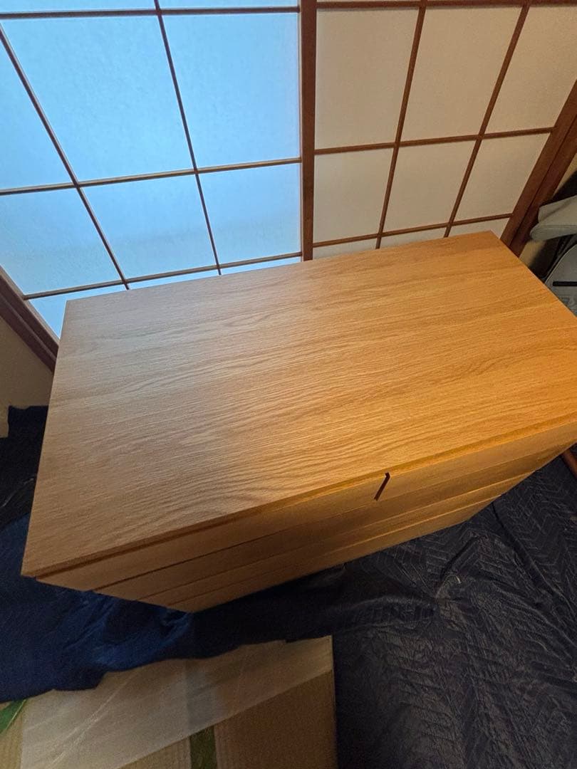 MUJI 無印良品 オーク材 木製チェスト　4段引出
