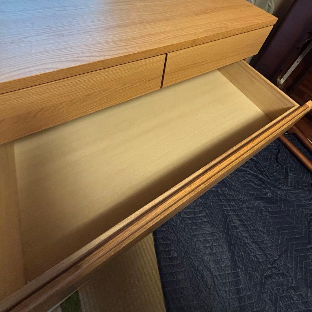 MUJI 無印良品 オーク材 木製チェスト　4段引出