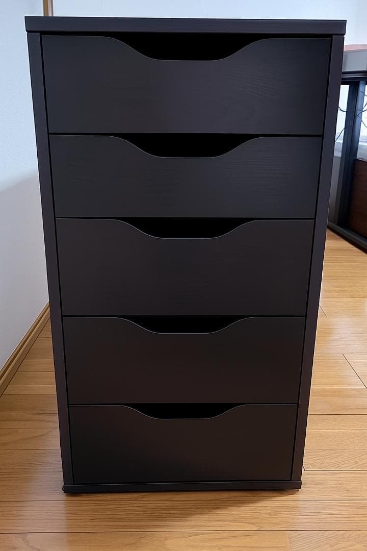 【美品】Ikea イケアALEX アレクス 引き出しユニットブラックブラウン