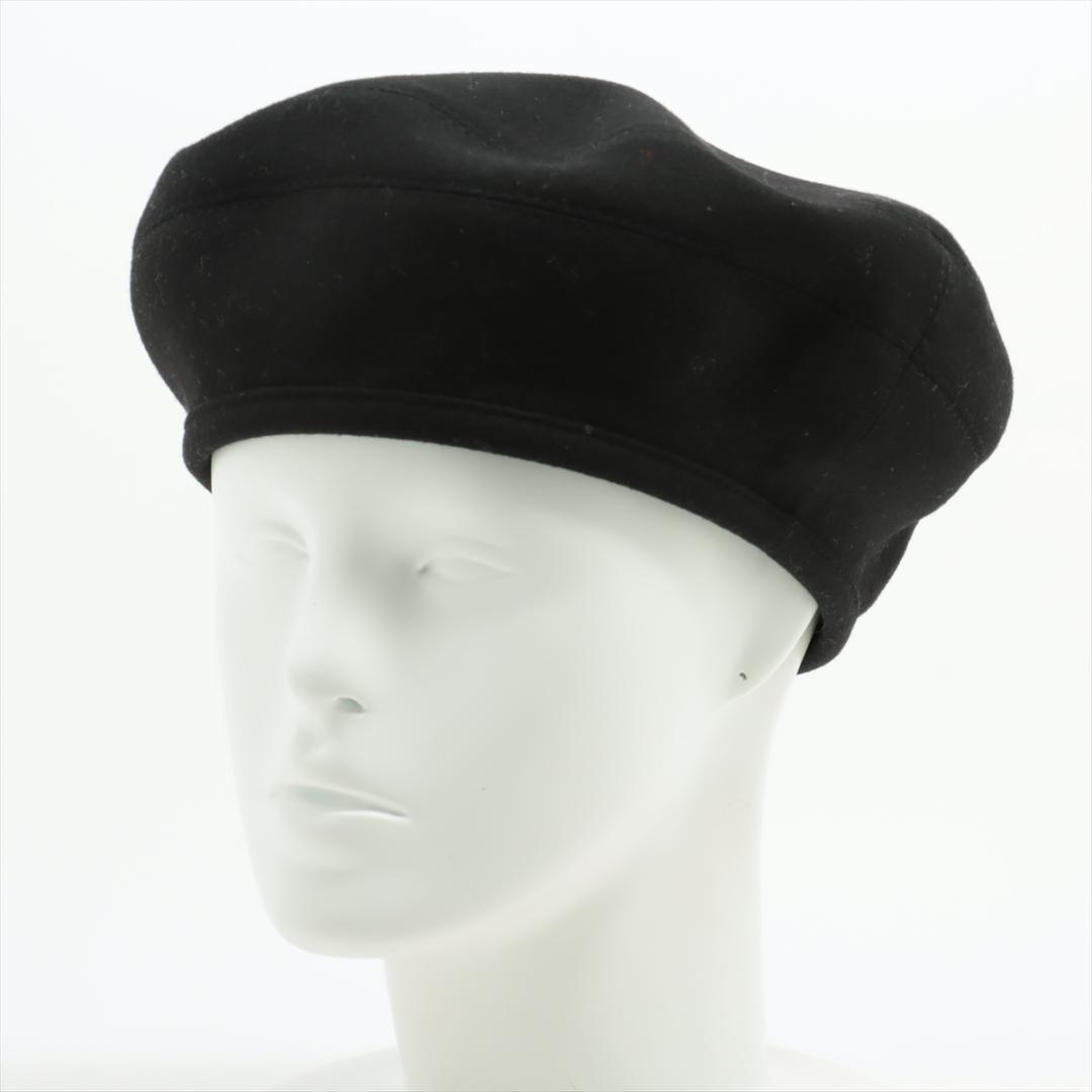 HERMERS エルメス ベレー帽 57 カシミヤ ブラック