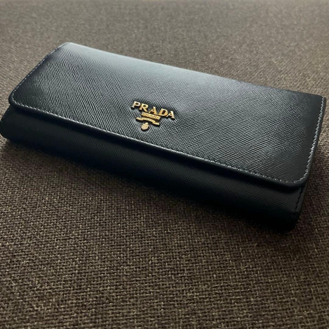 PRADA プラダ サフィアーノレザー 長財布 ブラック