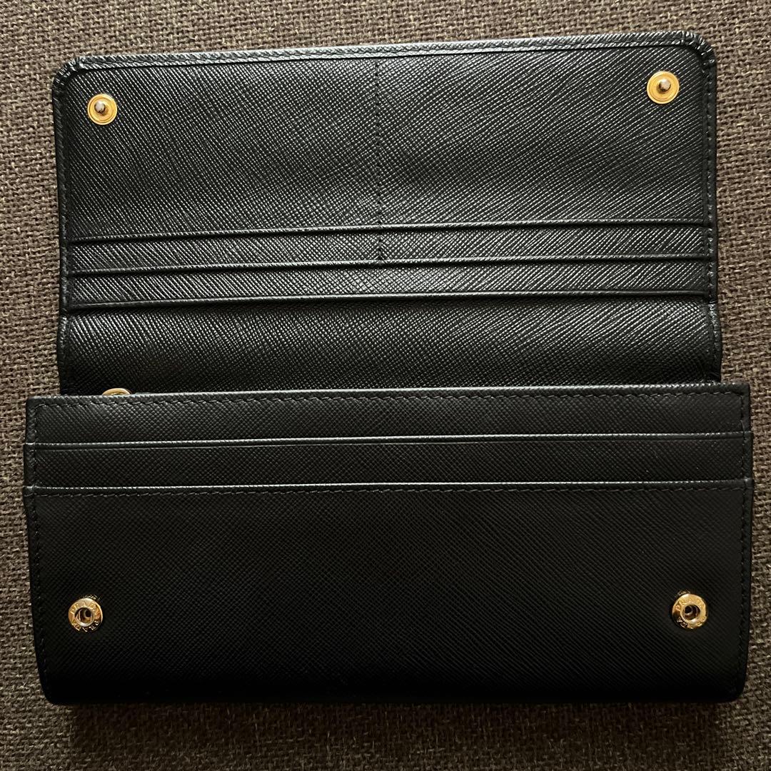PRADA プラダ サフィアーノレザー 長財布 ブラック