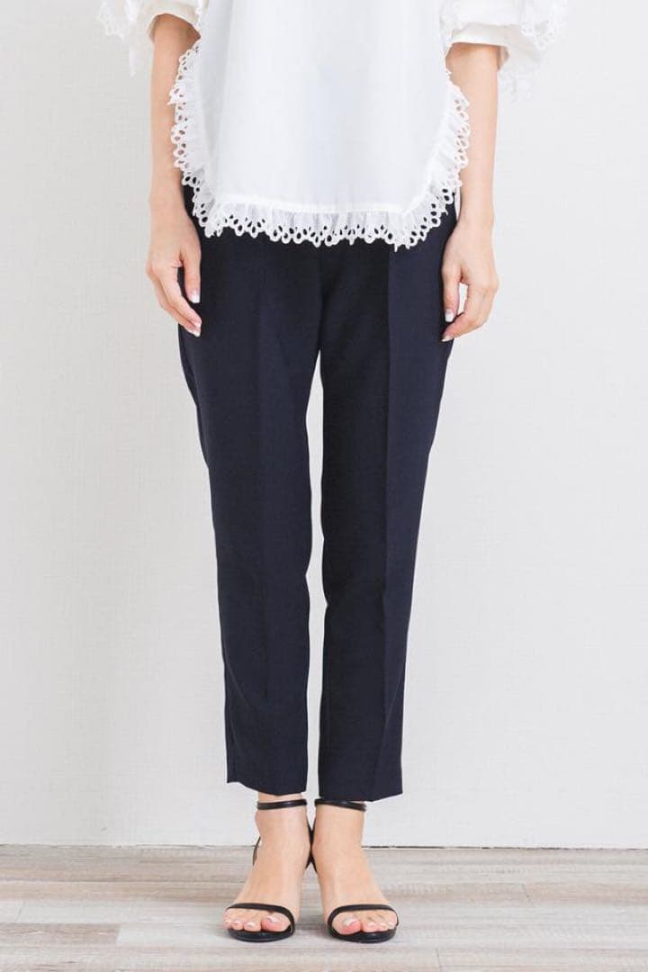 yori サラサラスティックパンツ ネイビー36