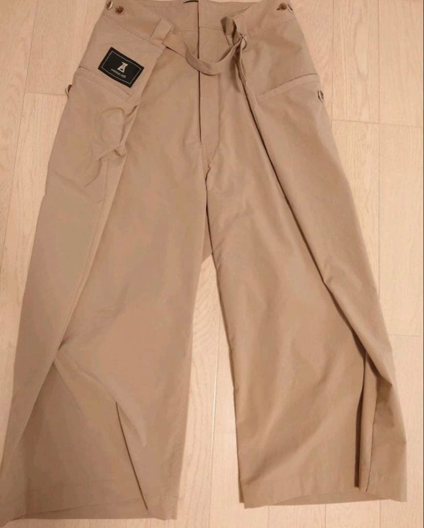 ANREALAGE ギミック変形ラップワイドパンツ ベージュ M