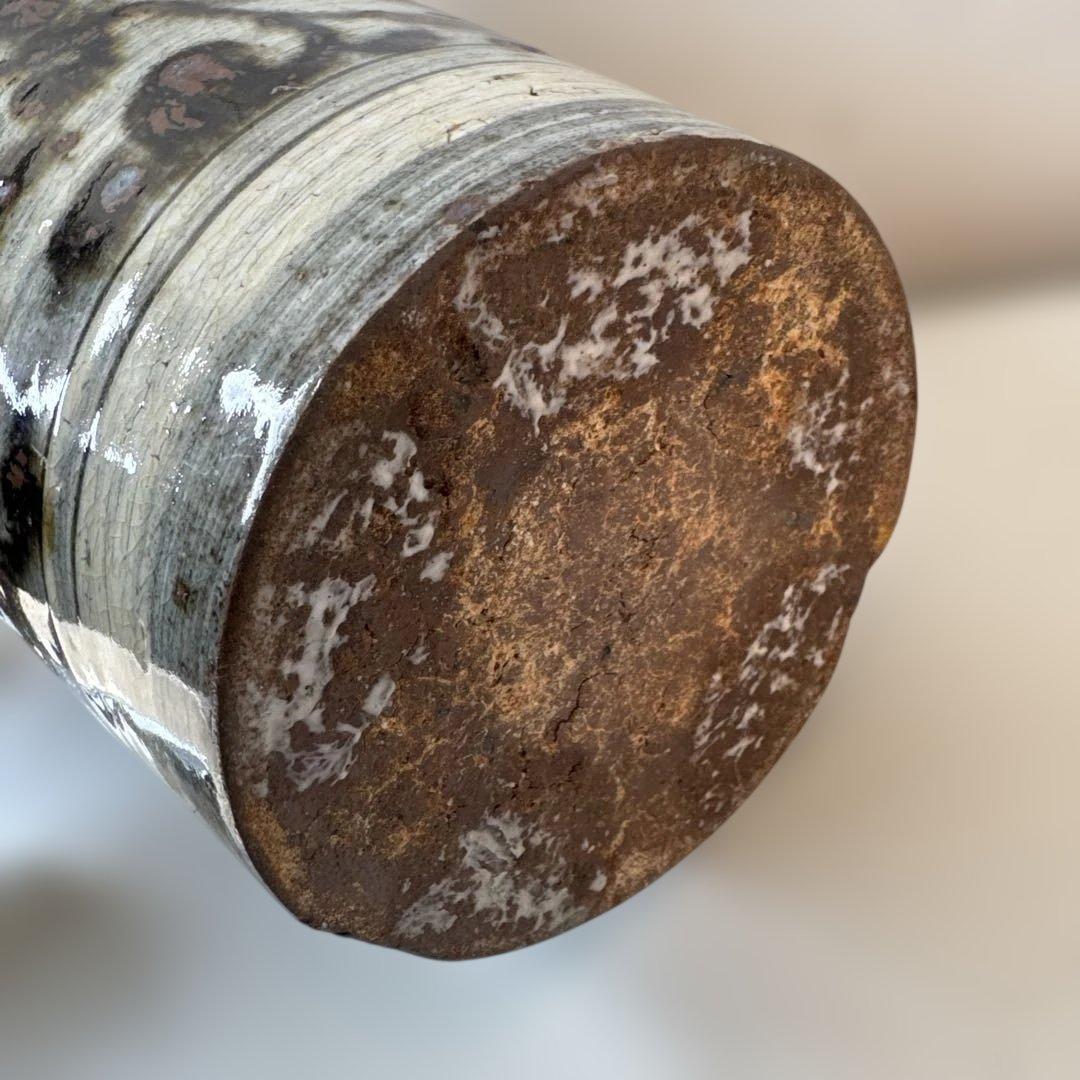 H*e様 韓国　古美術　灰色と黒の模様の陶芸の壺