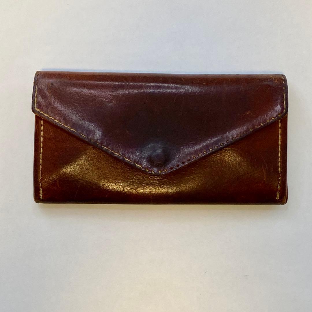 廃番 希少 HENRY CUIR アンリークイール ステッチ 長財布 レザー