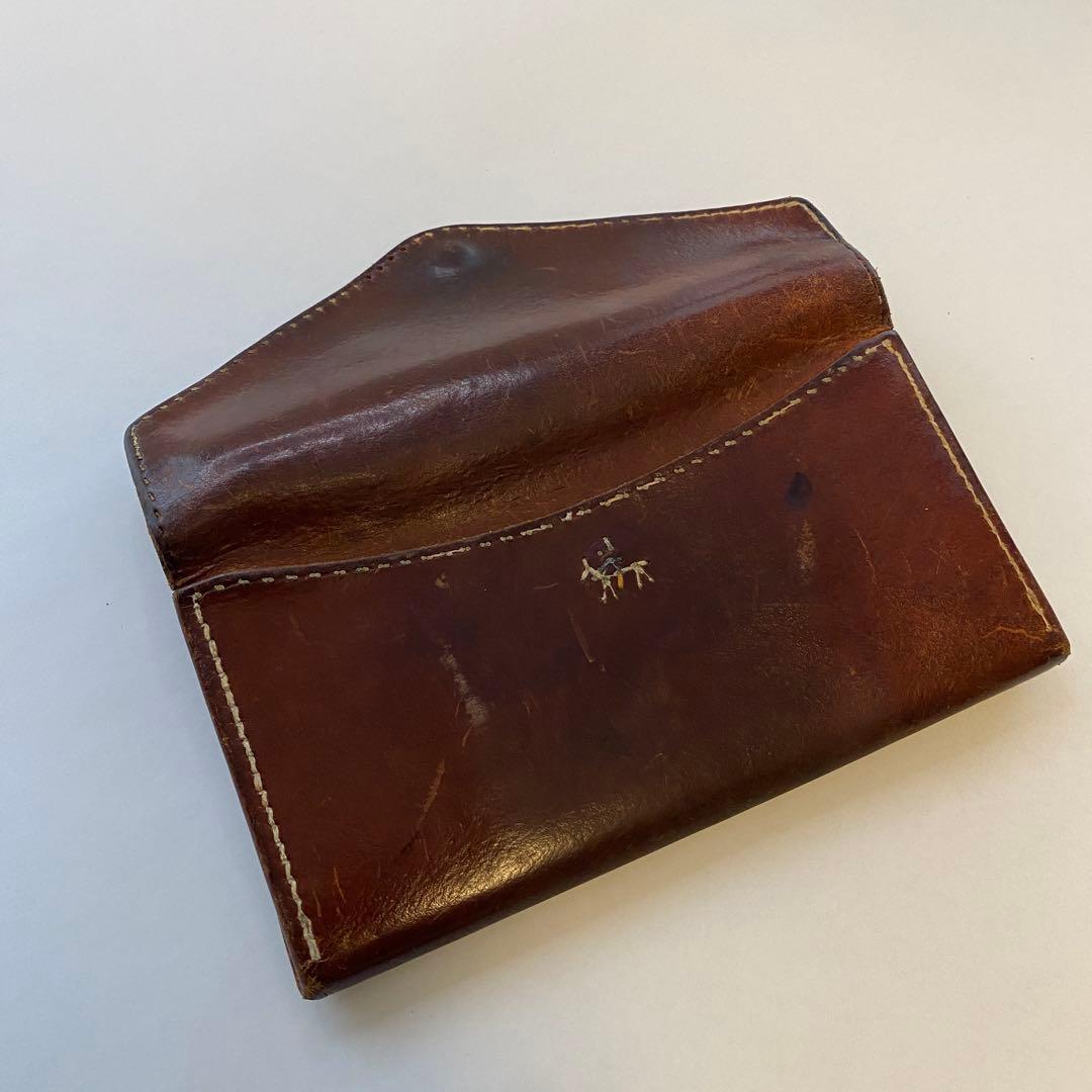 廃番 希少 HENRY CUIR アンリークイール ステッチ 長財布 レザー