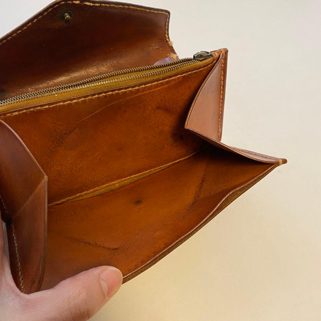 廃番 希少 HENRY CUIR アンリークイール ステッチ 長財布 レザー