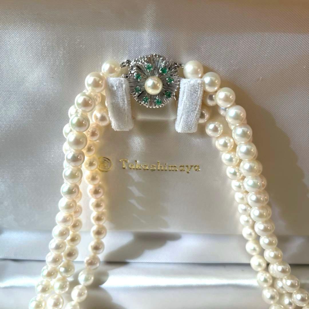 高島屋　購入品　3連パールネックレス 当時の定価　53万円