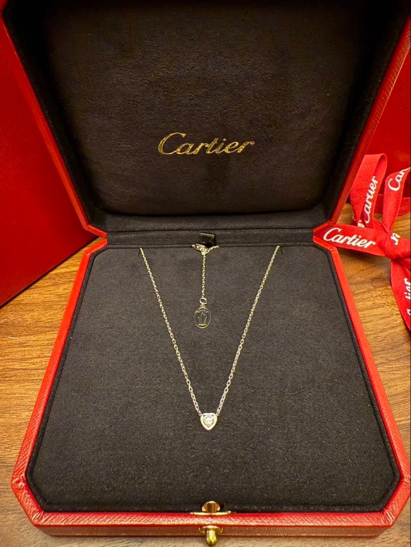 Cartier ダイヤモンド ネックレス ダムール ハート ディアマン レジェ