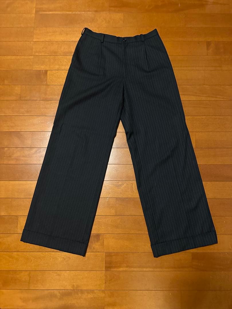 パンツ 90s Yohji Yamamoto stripe wide slacks