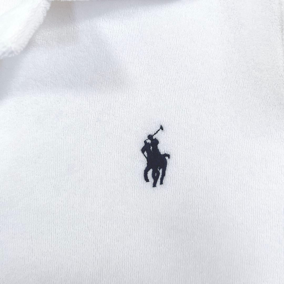 未使用タグ付✨ポロラルフローレン パイル生地 ポロシャツ ホース刺繍 白 現行