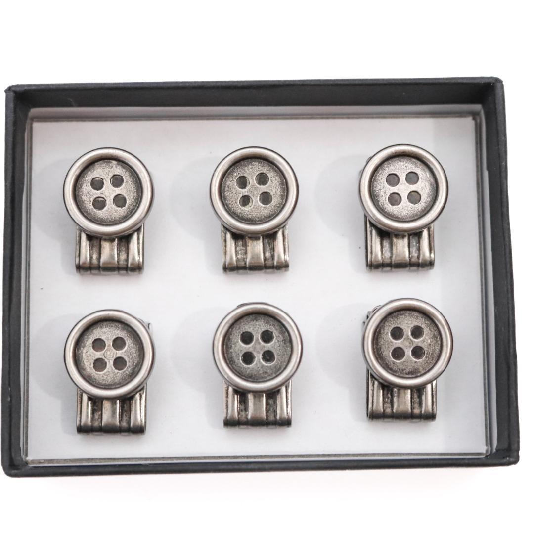 アルバートサーストン サスペンダー クリップ ボタン 2点セット ブラウン系