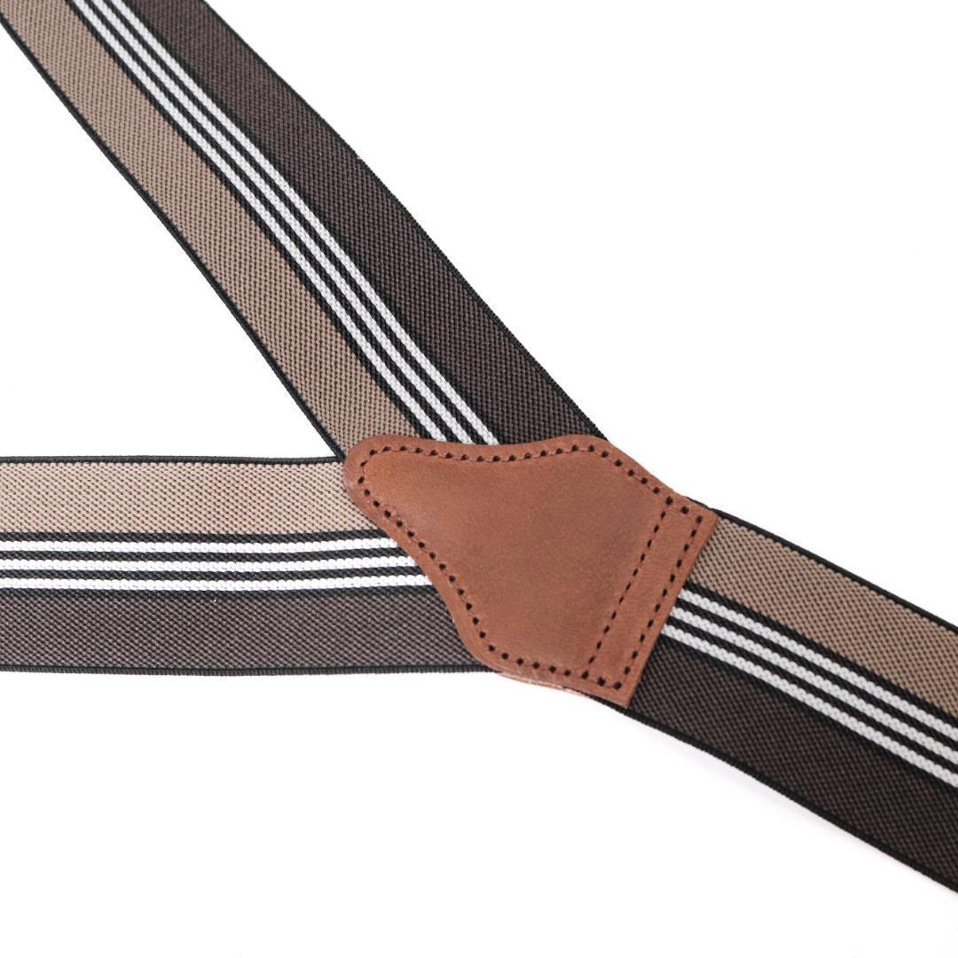 アルバートサーストン サスペンダー クリップ ボタン 2点セット ブラウン系