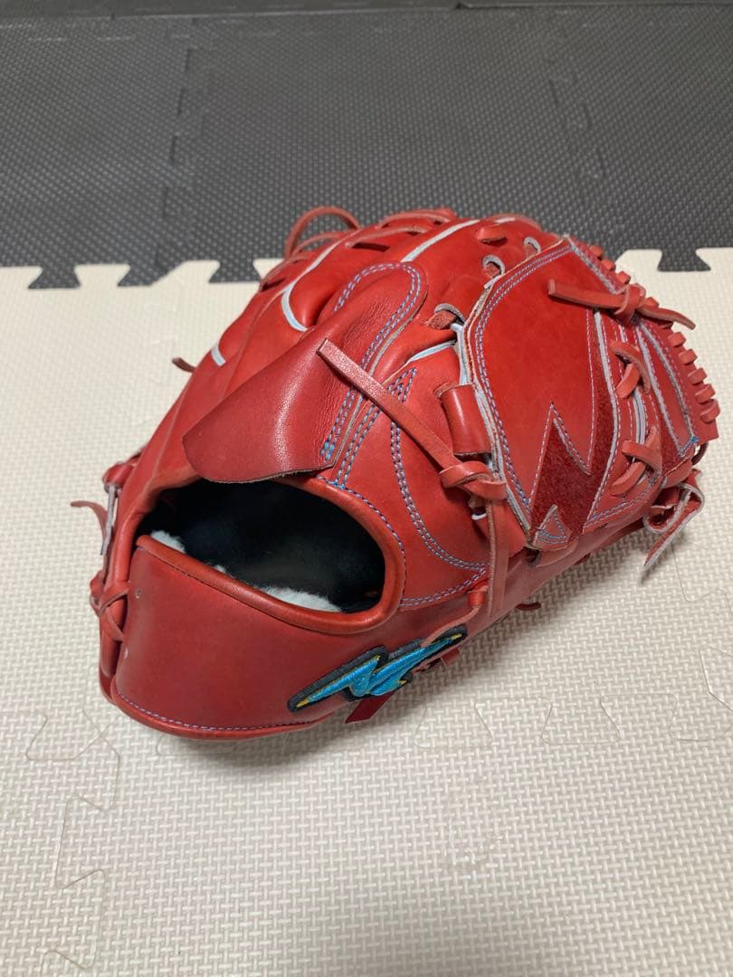 レッド レザー 硬式グローブ オープンポケット