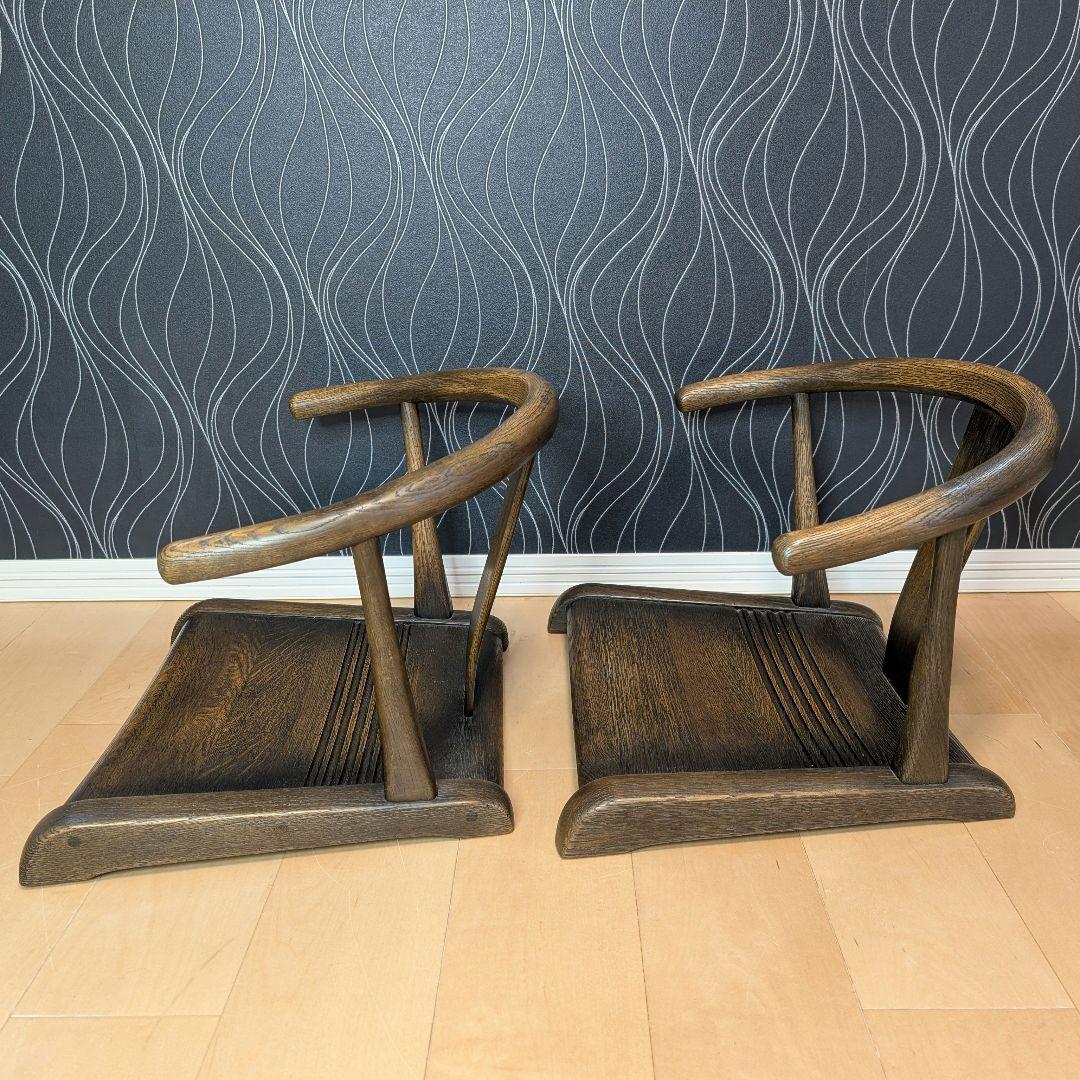 美品　飛騨産業　JAPAN PROVINCIAL 座椅子　２脚セット　キツツキ