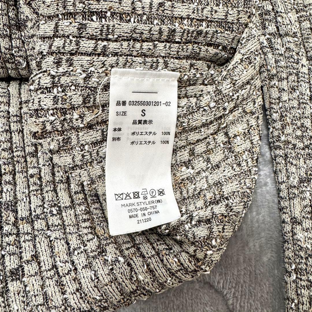 【美品】ラグナムーン レーススリーブネップリブニットワンピース